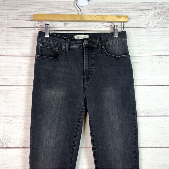 Madewell Cali Denim Boot Jeans Berkeley Black Chewed Hem Edition Size 26 Tall - Picture 4 of 12